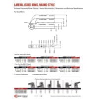 PDF preview for NAAMS Power Clamp Arms Size 50mm - Catalog Pages - EN US