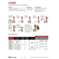 PDF preview for 210 Series Vertical Hold Down Clamps - Catalog Pages - EN US