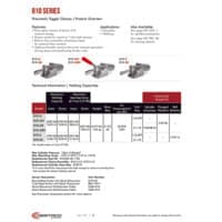 PDF preview for 810 Series Pneumatic Hold Down Toggle Clamps - Catalog Pages - EN US