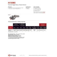 PDF preview for 812 Series Pneumatic Hold Down Toggle Clamps - Catalog Pages - EN US