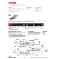 PDF preview for 830 Series Pneumatic Staight Line Action (Plunger) Toggle Clamps - Catalog Pages - EN US