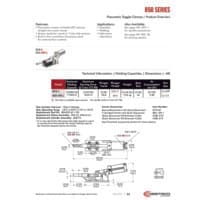 PDF preview for 850 Series Pneumatic Toggle Straight Line Action (Plunger) Clamps - Catalog Pages - EN US