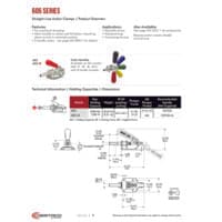 PDF preview for 605 Series Straight Line Action (Plunger) Clamps - Catalog Pages - EN US