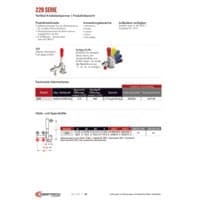 PDF-Vorschau von 229 Series Vertical Hold Down Clamps - Catalog Pages - DE