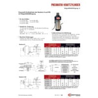 PDF-Vorschau von Pneumatic Power Cylinders Accessories - Catalog Section - DE