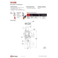PDF-Vorschau von 325 Series Squeeze Action Plier Clamps - Catalog Pages - DE