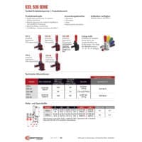PDF-Vorschau von 533, 535 Series Vertical Hold Down Clamps - Catalog Pages - DE