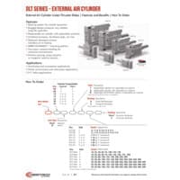 PDF preview for DLT-T, -A, -N Series Linear Thruster Slides with External Cylinder - Catalog Pages - EN US