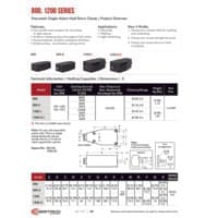 PDF preview for 800, 1200 Series Single Action Pneumatic Hold Down Clamps - Catalog Pages - EN US