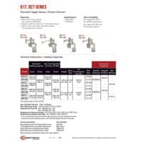 PDF preview for 817, 827 Series Pneumatic Hold Down Toggle Clamps - Catalog Pages - EN US