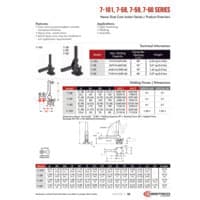 PDF preview for 7-101, 7-58, 7-59, 7-60 Series Heavy-Duty Cam-Action Vertical Hold Down Clamps - Catalog Pages - EN US