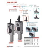 PDF preview for 82P30-3, 82P35-3 Series Pneumatic Centering Pin Clamps - Catalog Pages - EN US