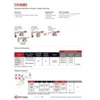 PDF preview for 215 Series Horizontal Hold Down Clamps - Catalog Pages - EN US