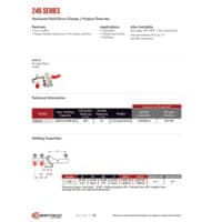 PDF preview for 245 Series Horizontal Hold Down Clamps - Catalog Pages - EN US