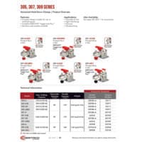 PDF preview for 305, 307, 309 Series Horizontal Hold Down Clamps - Catalog Pages - EN US