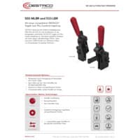 PDF-Vorschau von 503-MLBR, 533-LBR Series Compact Manual Clamps with Toggle Lock Plus Locking System - Flyer - DE