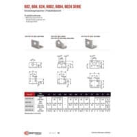 PDF-Vorschau von 602, 604, 624, 6004 Series Straight Line Action (Plunger) Clamp Mounting Plates - Catalog Pages - DE