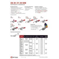 PDF-Vorschau von 330, 351, 371, 381 Series Pull Action Latch Clamps - Catalog Pages - DE