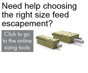 feed escapements sizing tool