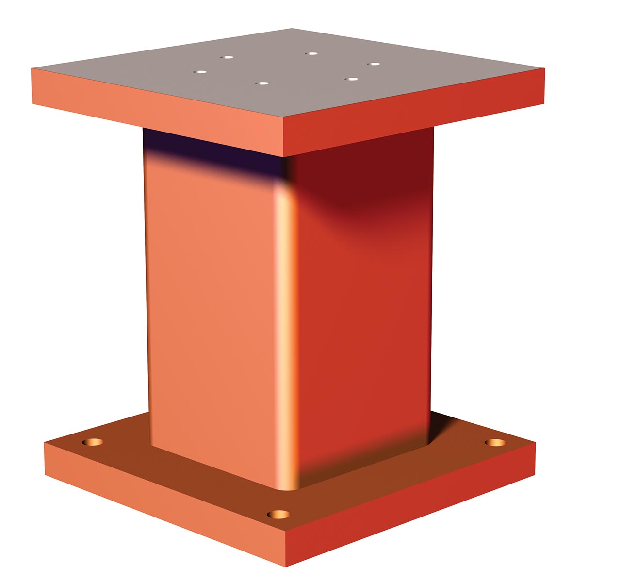 HTW - 6" Square Pedestal Hold Table Weldment